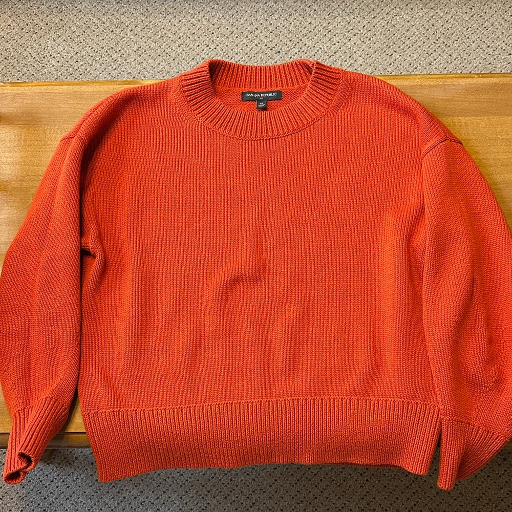 Banana Republic Red Women's Cable Knit Sweater Size M